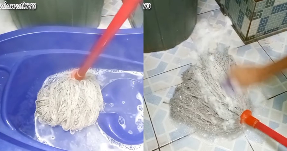 Tak perlu baking soda, ini trik memutihkan kain pel dekil cukup pakai tambahan 3 bahan dapur