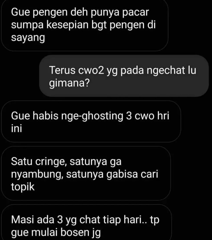 Chat teman curhat bikin bingung  Berbagai sumber