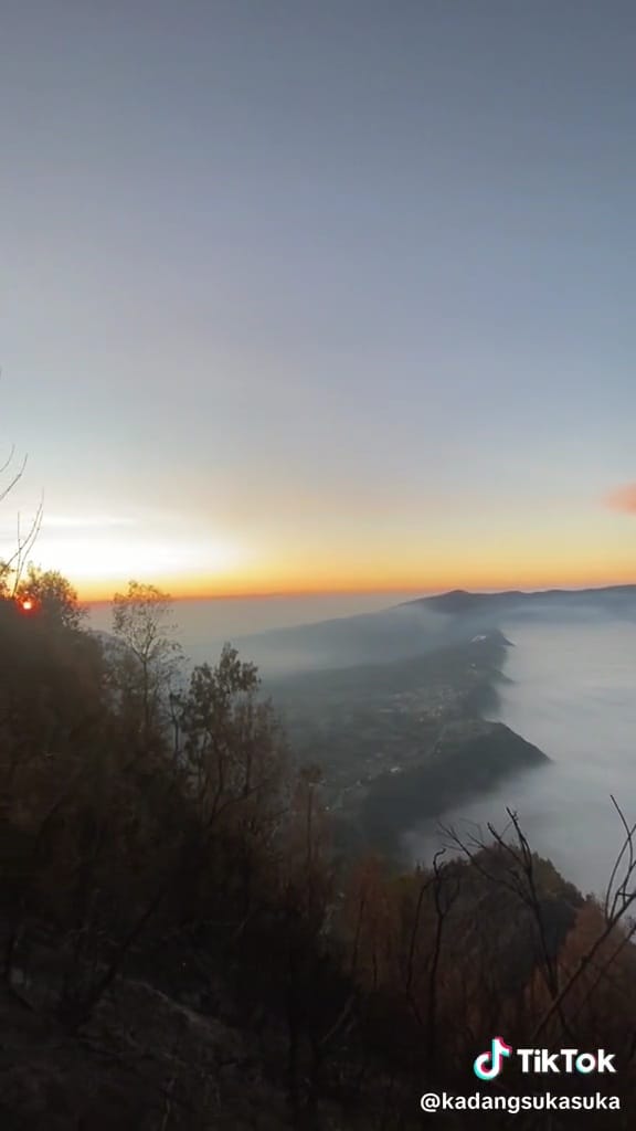 Potret bromo mulai menghijau  © TikTok