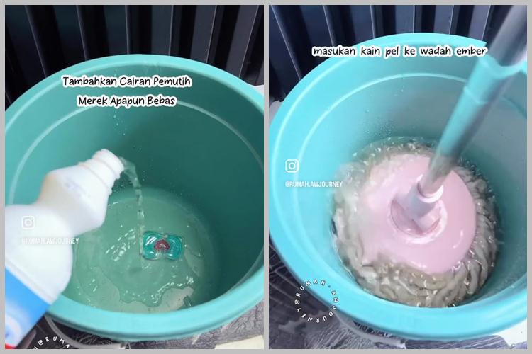 Tanpa sitrun, ini cara mencuci kain pel dekil jadi putih lagi dan tak bau amis tambah 1 bahan dapur