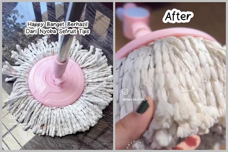 Tanpa sitrun, ini cara mencuci kain pel dekil jadi putih lagi dan tak bau amis tambah 1 bahan dapur