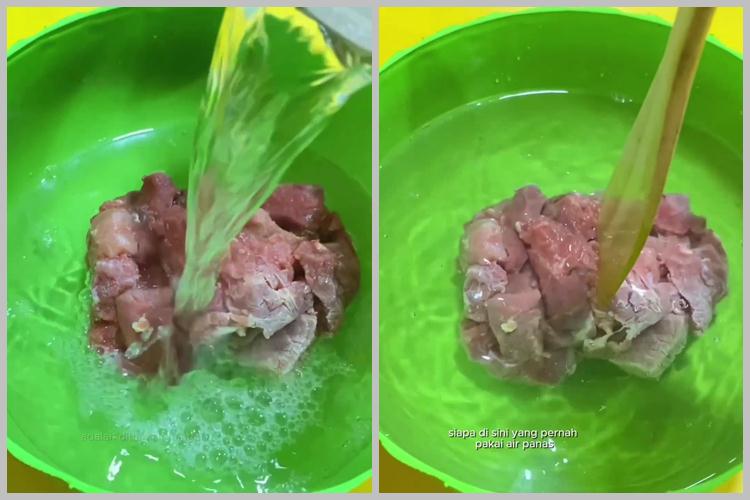 Cuma butuh 7 menit, ini cara cepat mencairkan daging beku dari freezer cuma pakai 2 bahan dapur