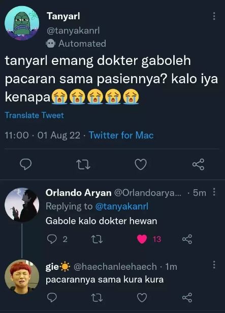 Jawaban kocak warganet di Twitter Berbagai sumber
