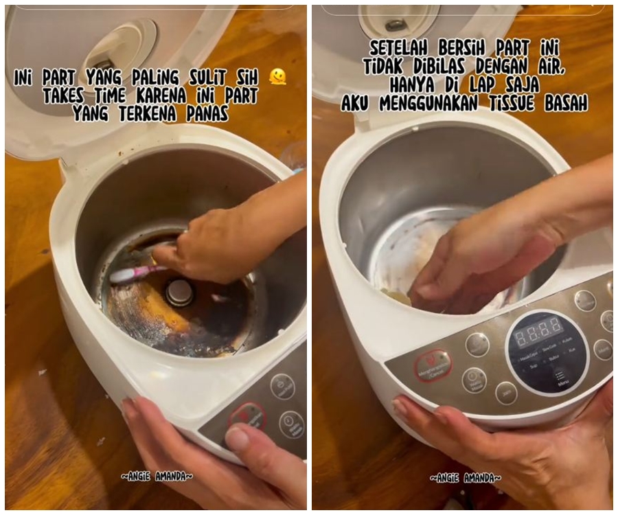 Tanpa sitrun, begini cara bersihkan kerak gosong di dasar rice cooker pakai 2 bahan sederhana