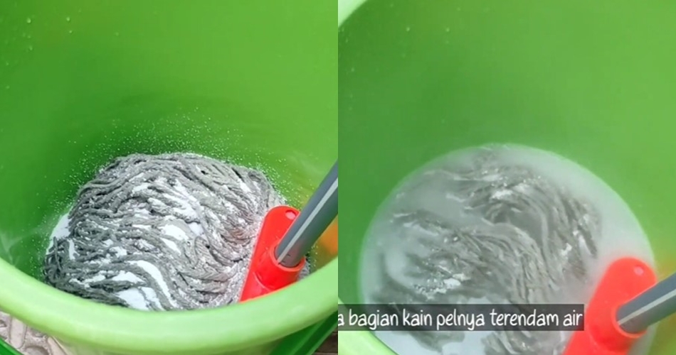 Tanpa diberi pemutih pakaian, ini trik memutihkan kain pel yang kotor dengan tambahan 2 bahan dapur