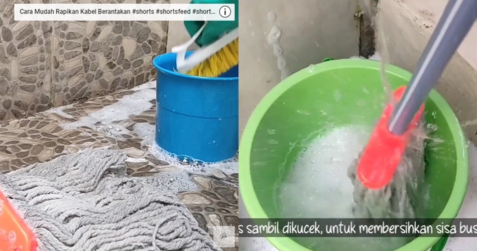 Tanpa diberi pemutih pakaian, ini trik memutihkan kain pel yang kotor dengan tambahan 2 bahan dapur