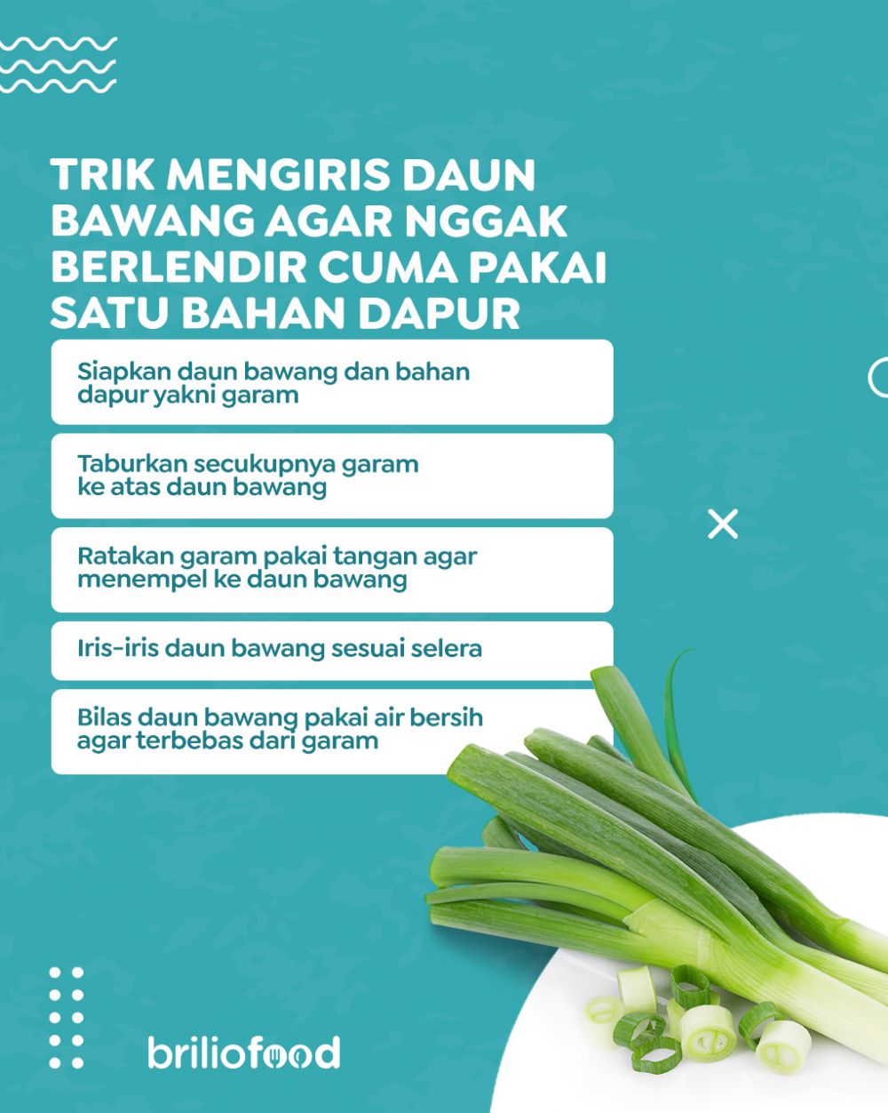 Nggak cukup dicuci, ini trik mengiris daun bawang agar tak berlendir cuma pakai 1 bumbu dapur