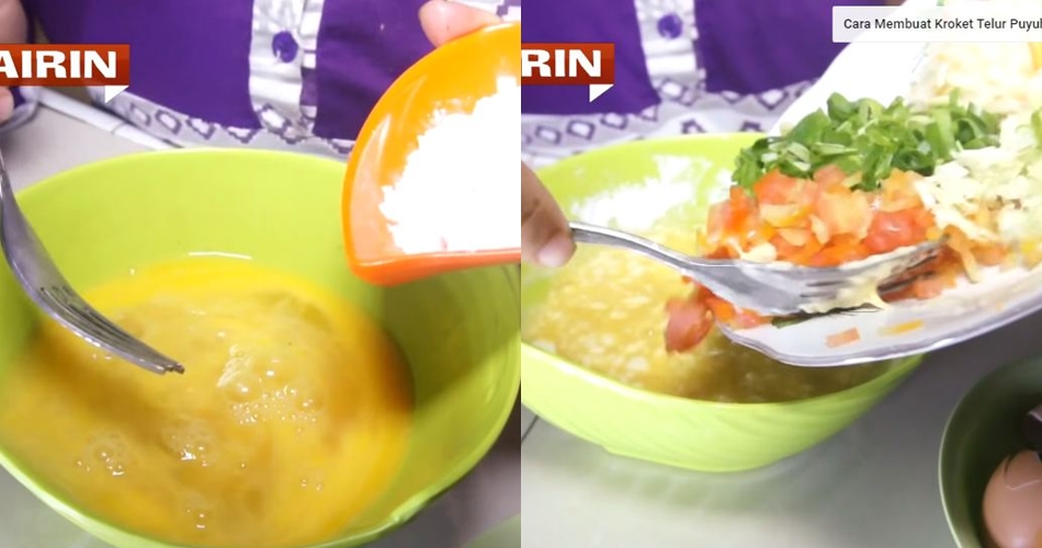 Tanpa ditambah tempe atau sayur kol, ini cara goreng telur dadar tebal dan lembut pakai 1 bahan dapur