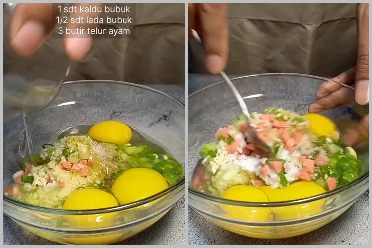 Tanpa tepung atau sayur kol, ini trik goreng telur dadar lebih tebal cuma pakai 2 bahan makanan