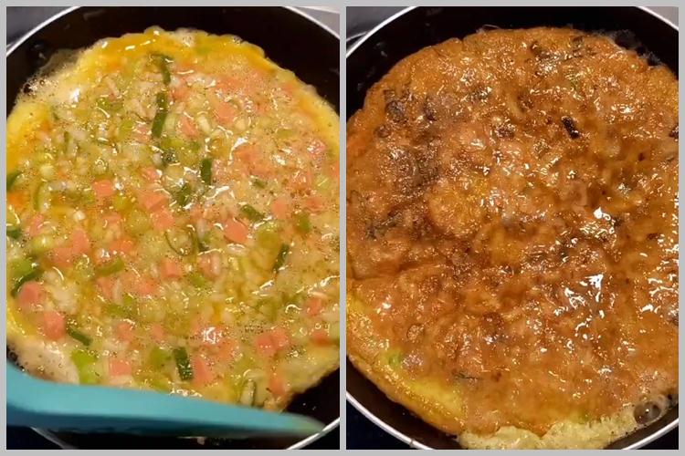 Tanpa tepung atau sayur kol, ini trik goreng telur dadar lebih tebal cuma pakai 2 bahan makanan