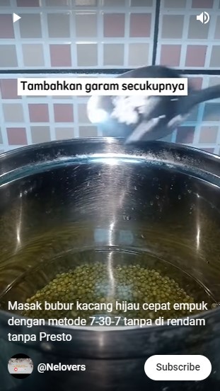 Tak perlu direndam dulu, ini trik merebus kacang hijau agar empuk dalam 14 menit tanpa presto