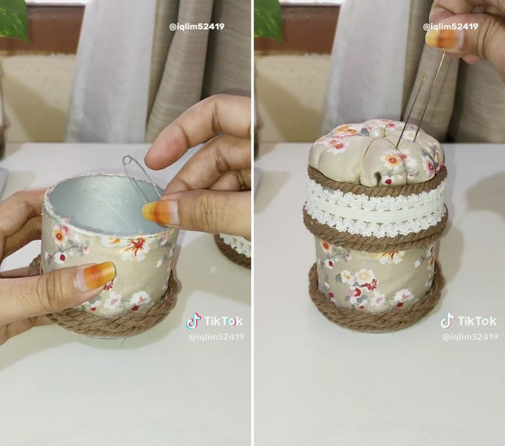 cara simpan jarum pentul © TikTok