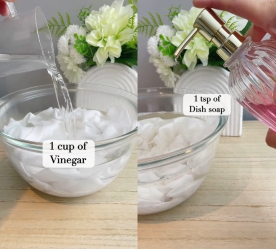 bersihkan noda kopi di baju putih © TikTok