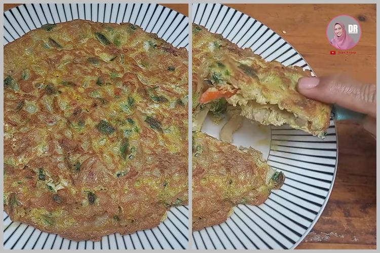 Tanpa air dan sayur kol, ini cara bikin telur dadar padat dan tidak kempis cuma pakai 1 bahan makanan