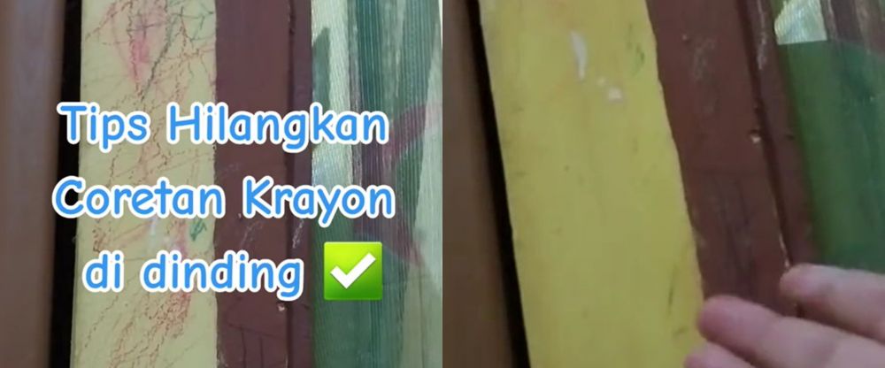 cara bersihkan bekas coretan krayon di dinding pakai satu bahan © berbagai sumber cara bersihkan bekas coretan krayon di dinding pakai satu bahan © berbagai sumber