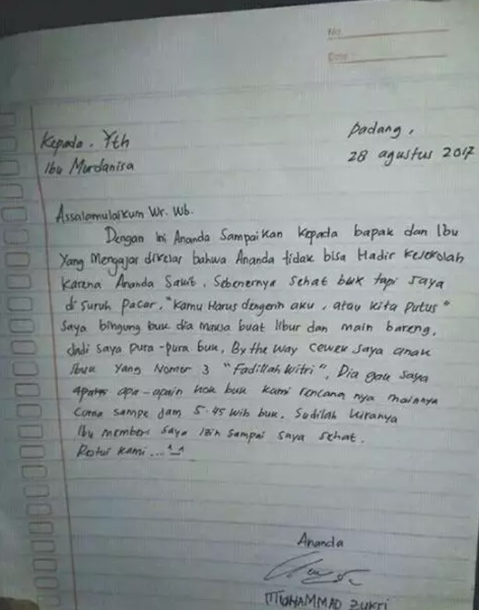 Surat izin bikin dilema   Berbagai sumber