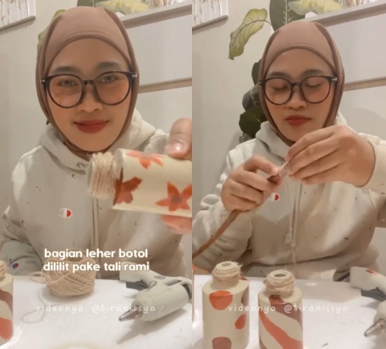 trik bikin gantungan pot estetik © TikTok