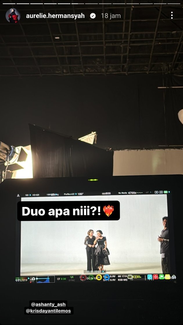 momen keluarga aurel syuting video klip © instagram