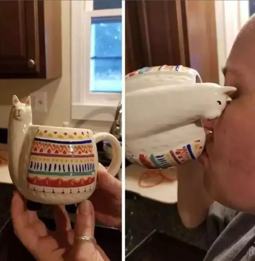 Potret kocak desain nyeleneh gelas Berbagai sumber