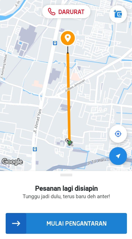 Potret maps ojol error  Berbagai sumber