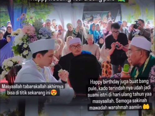 momen pernikahan anak mastur © instagram momen pernikahan anak mastur © instagram