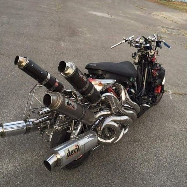 Potret kocak desain knalpot Berbagai sumber