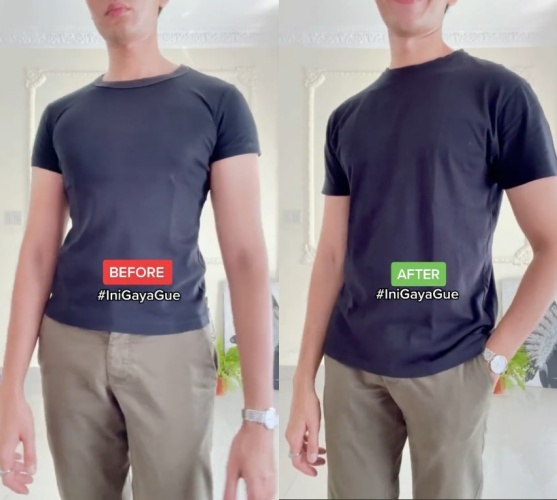 akali baju kekecilan jadi muat © TikTok akali baju kekecilan jadi muat © TikTok