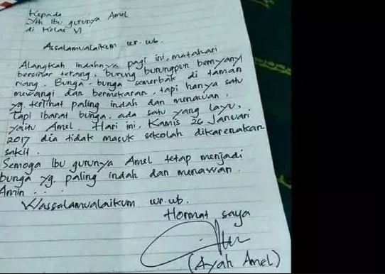 Potret lucu surat izin siswa Berbagai sumber