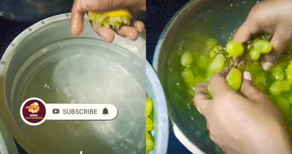 Bukan cuka atau baking soda, ini trik usir kuman dan lapisan lilin pada anggur pakai 2 bahan dapur