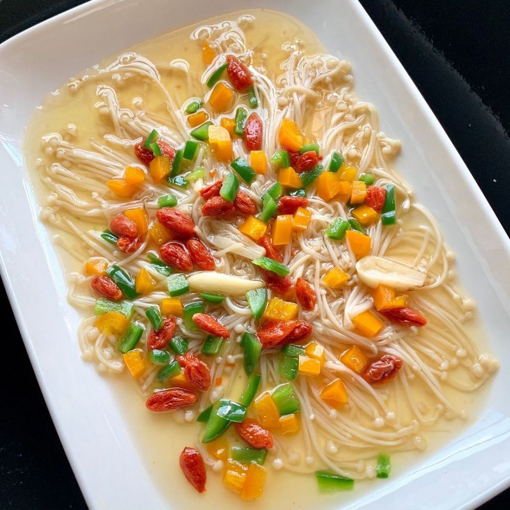 31 Resep olahan jamur enoki berbagai bumbu, sedap dan mudah dibuat