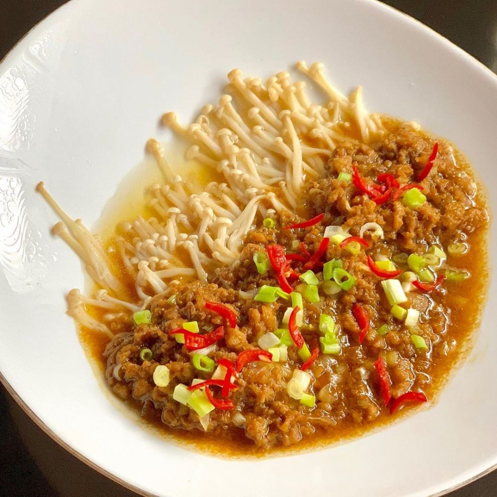 31 Resep olahan jamur enoki berbagai bumbu, sedap dan mudah dibuat