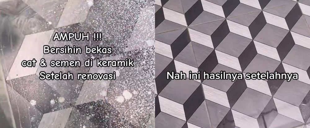 trik hilangkan bekas cat & semen di keramik pakai 2 cairan pembersih © berbagai sumber