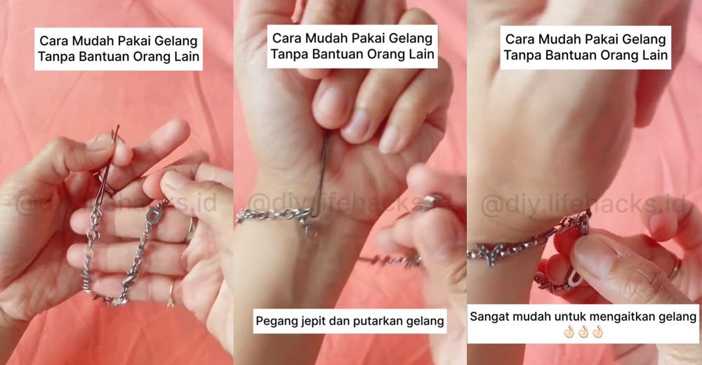 trik mudah pasang gelang tangan pakai bantuan 1 aksesori rambut © berbagai sumber