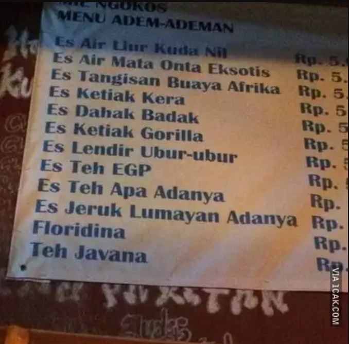 Potret menu bikin kebingungan Berbagai sumber Potret menu bikin kebingungan Berbagai sumber