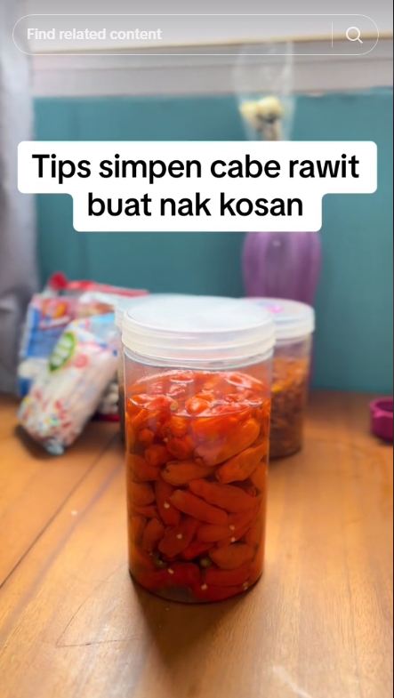 Tanpa bawang putih atau tisu, ini trik simpan cabai utuh agar tak mudah busuk di suhu ruang
