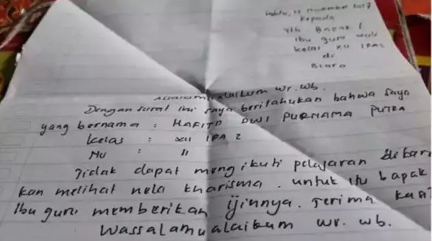 Potret kocak surat izin sekolah © 2023 brilio.net Potret kocak surat izin sekolah © 2023 brilio.net