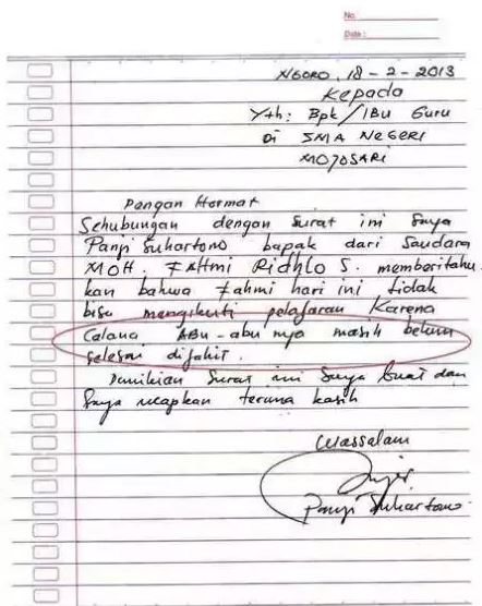 Potret kocak surat izin sekolah © 2023 brilio.net