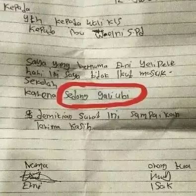 Potret kocak surat izin sekolah © 2023 brilio.net