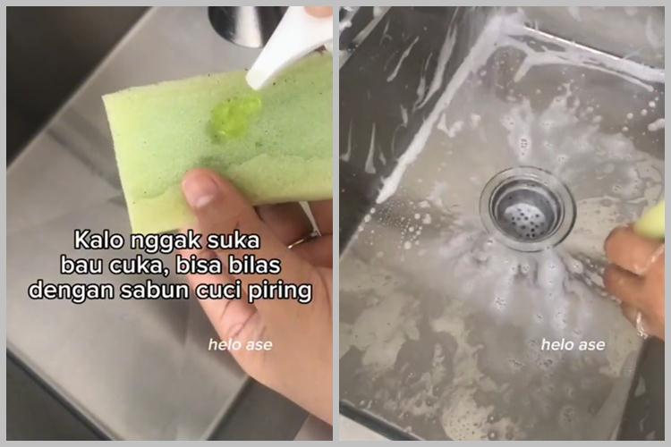 Tanpa pemutih atau sitrun, ini cara bersihkan kerak di wastafel agar kinclong lagi pakai 1 bahan dapur