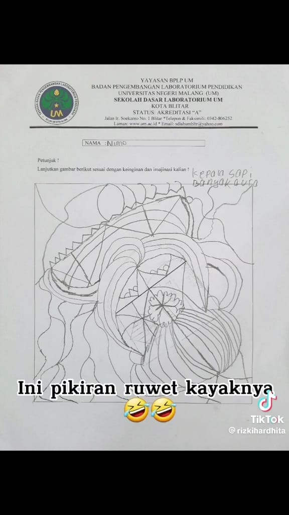 Karya murid 5 SD bikin melongo © TikTok