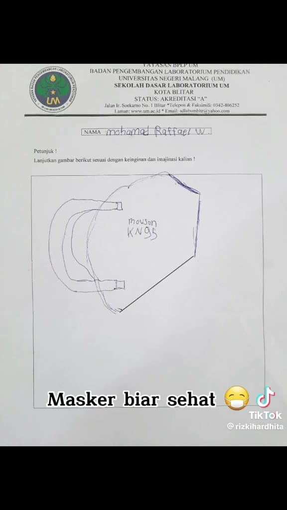 Karya murid 5 SD bikin melongo © TikTok