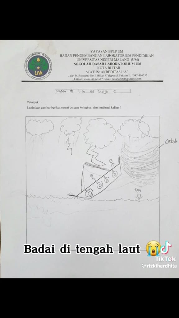 Karya murid 5 SD bikin melongo © TikTok