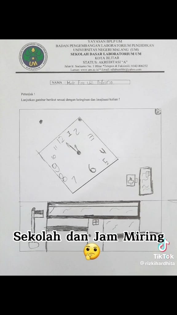 Karya murid 5 SD bikin melongo © TikTok