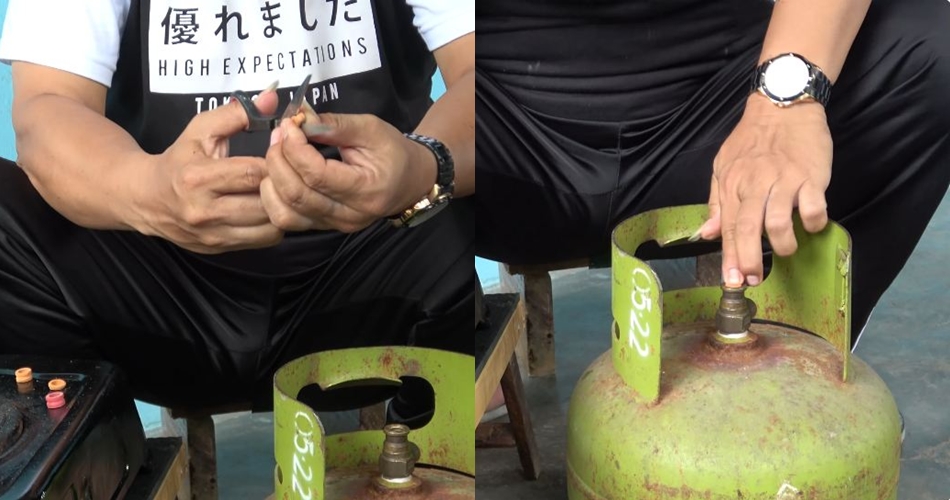 Bukan diberi karet gelang atau ban bekas, ini trik mengatasi tabung gas elpiji berdesis pakai 1 alat