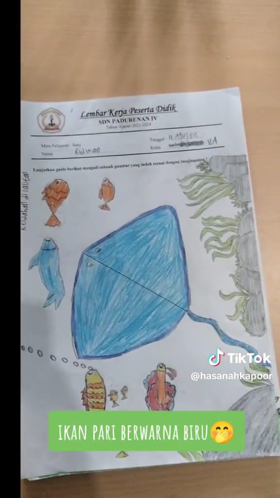 Gambar murid 5 SD di luar nurul © TikTok Gambar murid 5 SD di luar nurul © TikTok