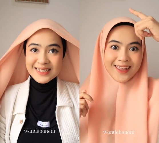 Antimeleyot tanpa hairspray, ini trik bikin hijab tegak paripurna pakai 1 jenis alat perekat