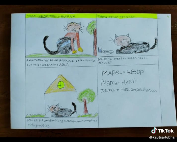 Disuruh bikin cerita bergambar © TikTok Disuruh bikin cerita bergambar © TikTok