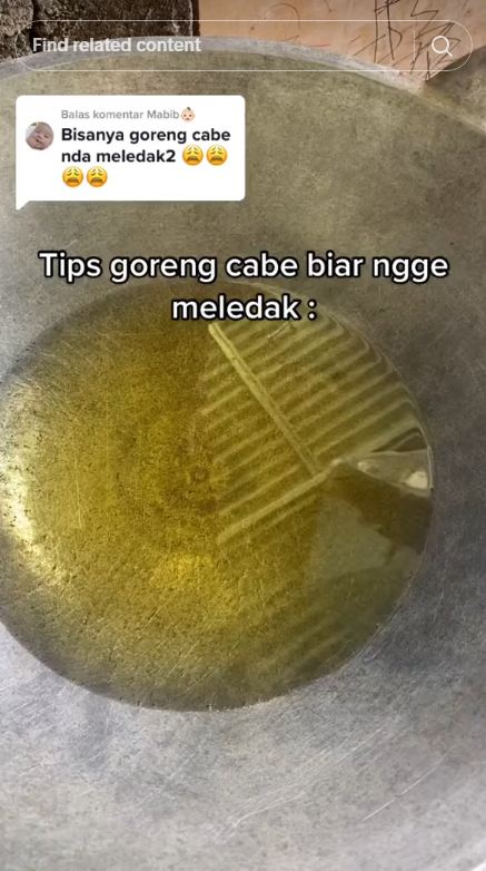 Tak perlu dibelah atau ditusuk, begini trik aman menggoreng cabai agar tak meletup-letup