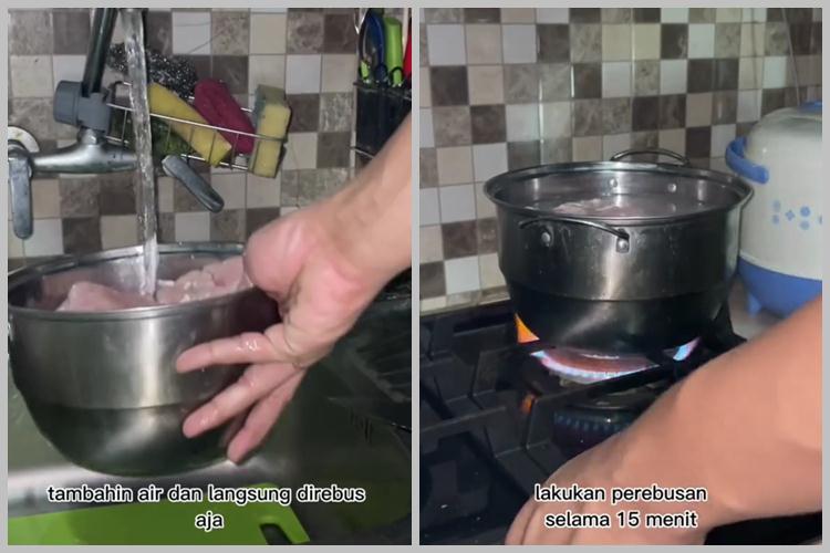 Tanpa bahan tambahan apapun, ini trik merebus ayam agar hasilnya empuk dan bebas bau amis