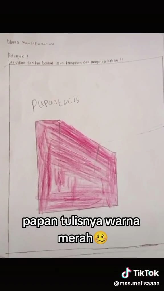 Gambar murid 3 sd bikin gagal paham © TikTok